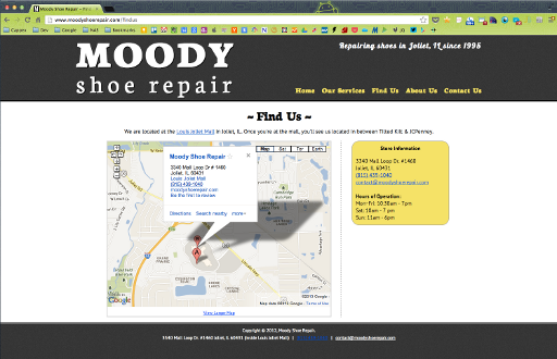 Moody Shoe Repair (old) - Find Us